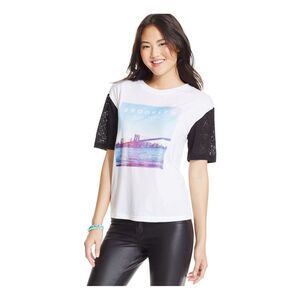 2-KUHL Womens Burnout Brooklyn Graphic T-Shirt, White, NWT